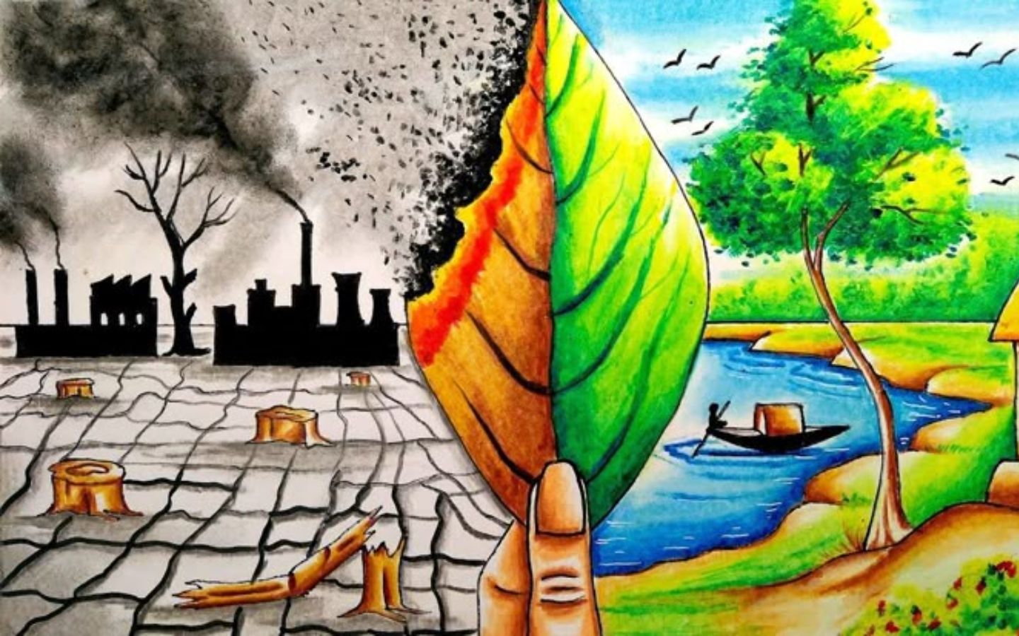 Khói bụi hủy hoại cây