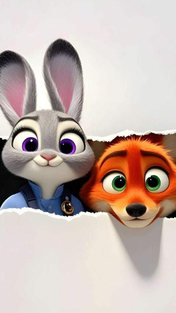 Thỏ cáo hoạt hình vui vẻ