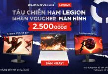 Ưu đãi cho game thủ: Lenovo tặng voucher màn hình trị giá 2,5 triệu Ưu đãi cho game thủ: Legion tặng voucher màn hình trị giá 2,5 triệu