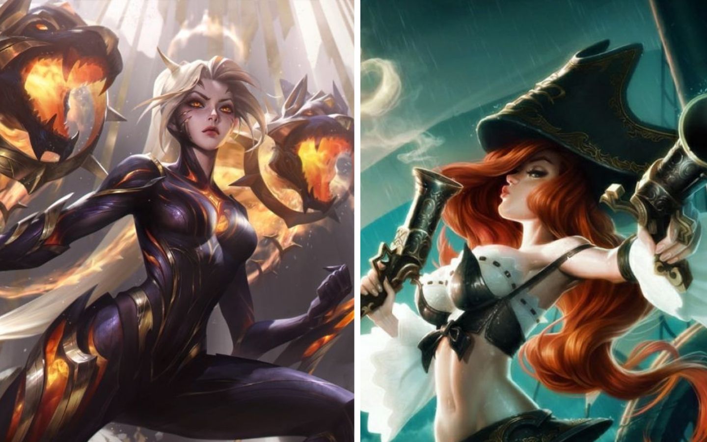 Hai skin nổi bật: Miss Fortune Hàng Hiệu và Kai’Sa HoL. 
