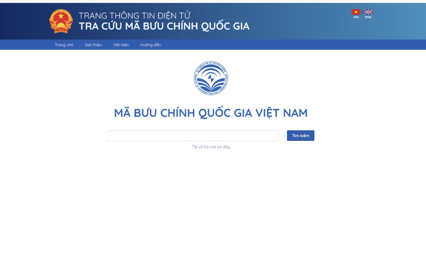 Website chính thức: mabuuchinh.vn là công cụ tra cứu do Tổng công ty Bưu điện Việt Nam cung cấp