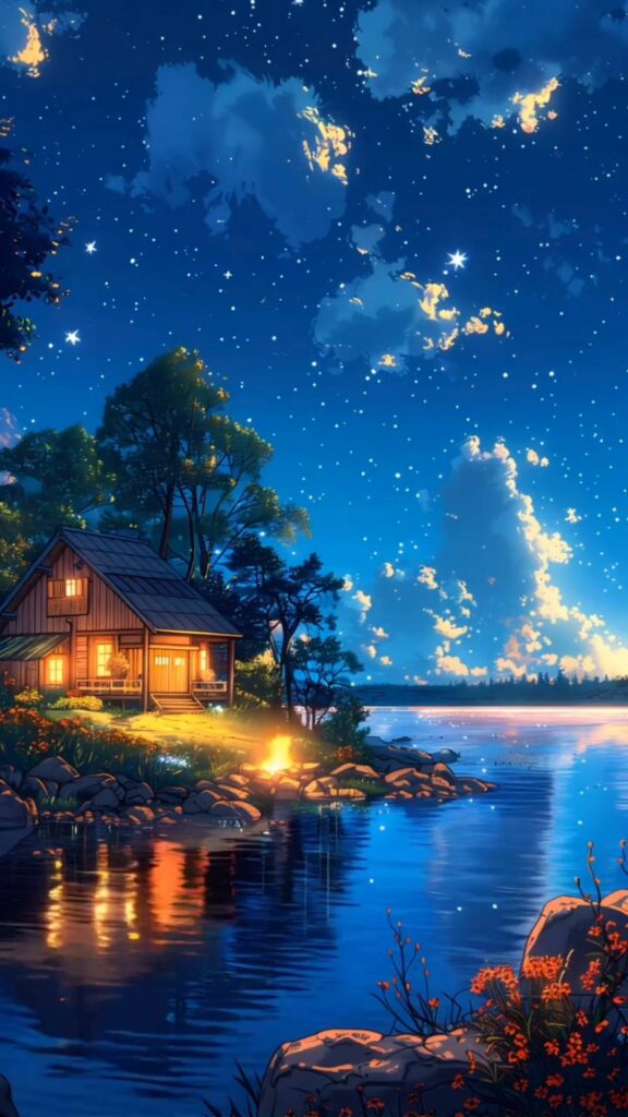 Ánh trăng soi bóng đêm yên bình