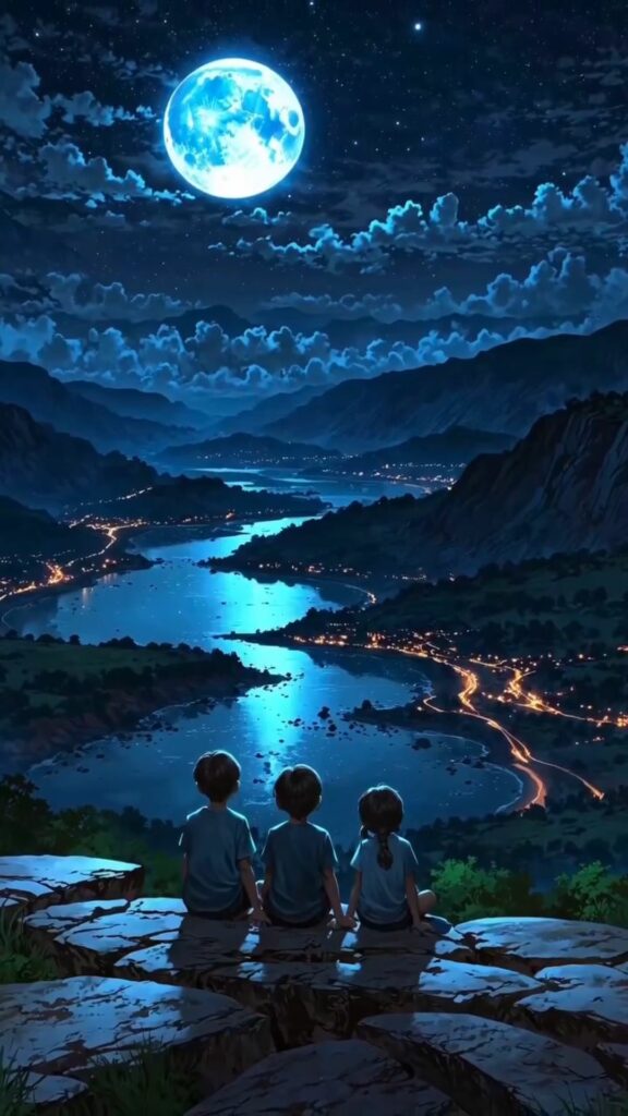 Ngồi bên nhau nhìn xa xăm đêm