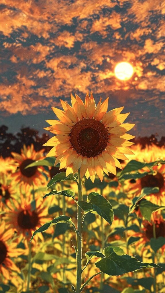 Đêm dần buông hoa hướng về phía