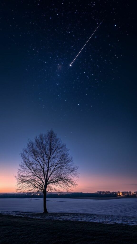 Cây cô đơn đón sao băng qua