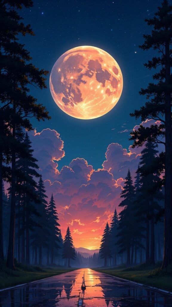 Trăng tròn lấp lánh giữa rừng sâu