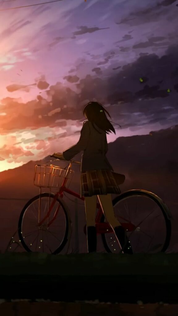 Đạp xe dưới ánh hoàng hôn đẹp