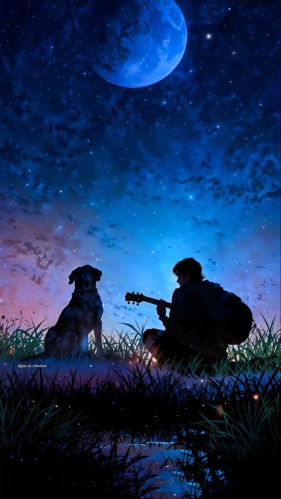 Trăng khuyết guitar và người bạn