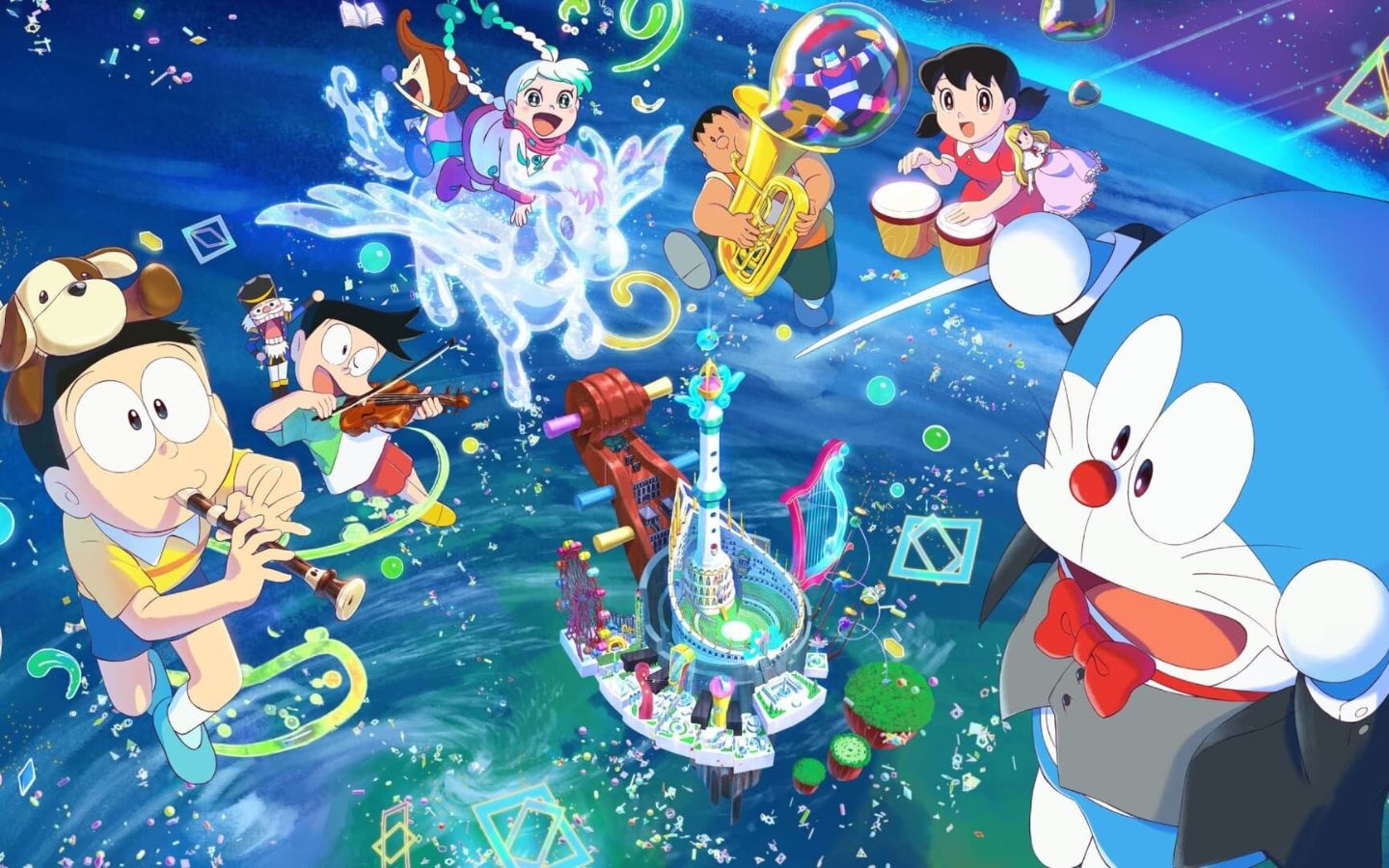Doraemon và nhóm bạn cùng vui chơi trong thế giới âm nhạc