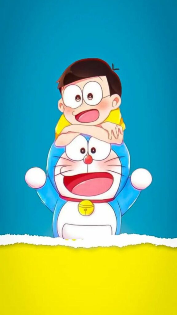 Doraemon cõng Nobita, niềm vui nhân đôi thật hạnh phúc