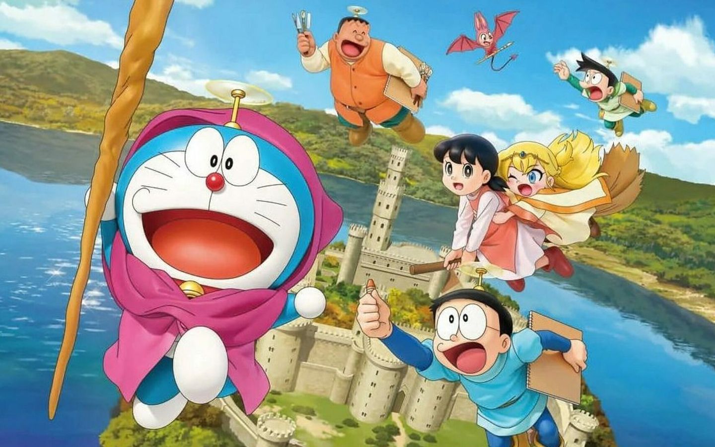 Doraemon mặc áo choàng, dẫn dắt đồng đội chinh phục thử thách