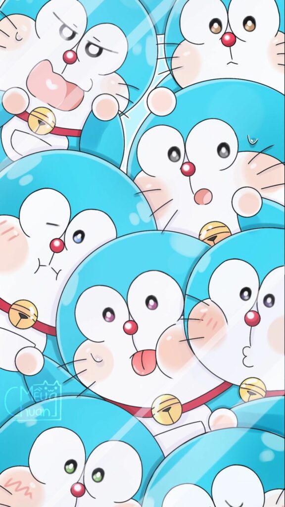 Cả "đội quân" Doraemon xanh biếc, tinh nghịch tràn đầy năng lượng