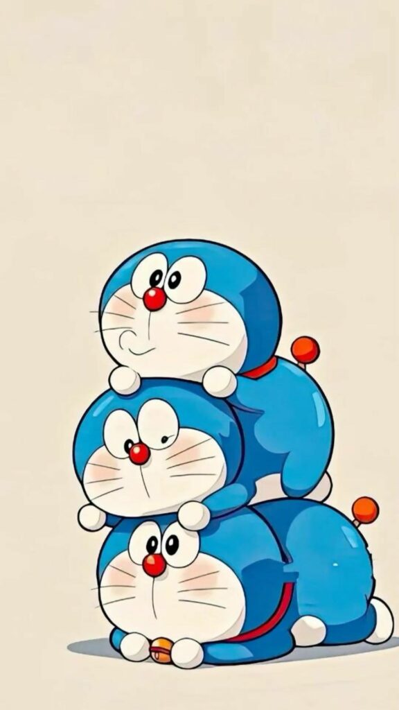 Ba tư thế Doraemon chồng lên nhau, siêu dễ thương và độc đáo