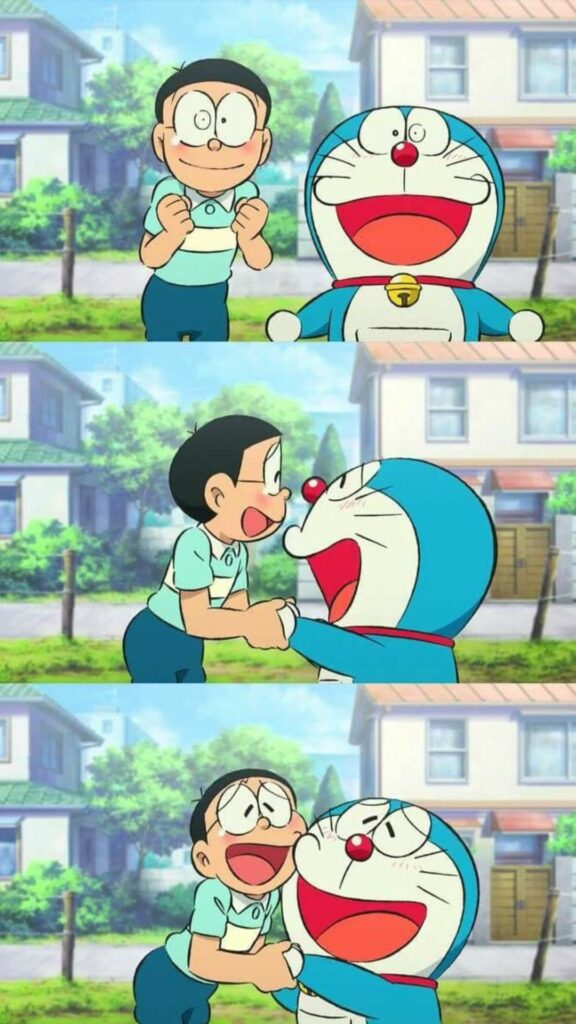 Những biểu cảm đáng yêu, Nobita và Doraemon thật hồn nhiên