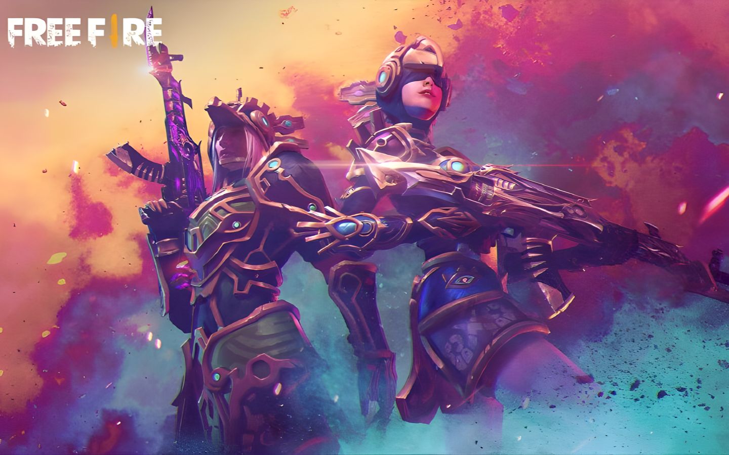 Ảnh nền Free Fire đôi phong cách chiến binh – vừa mạnh mẽ vừa ngọt ngào