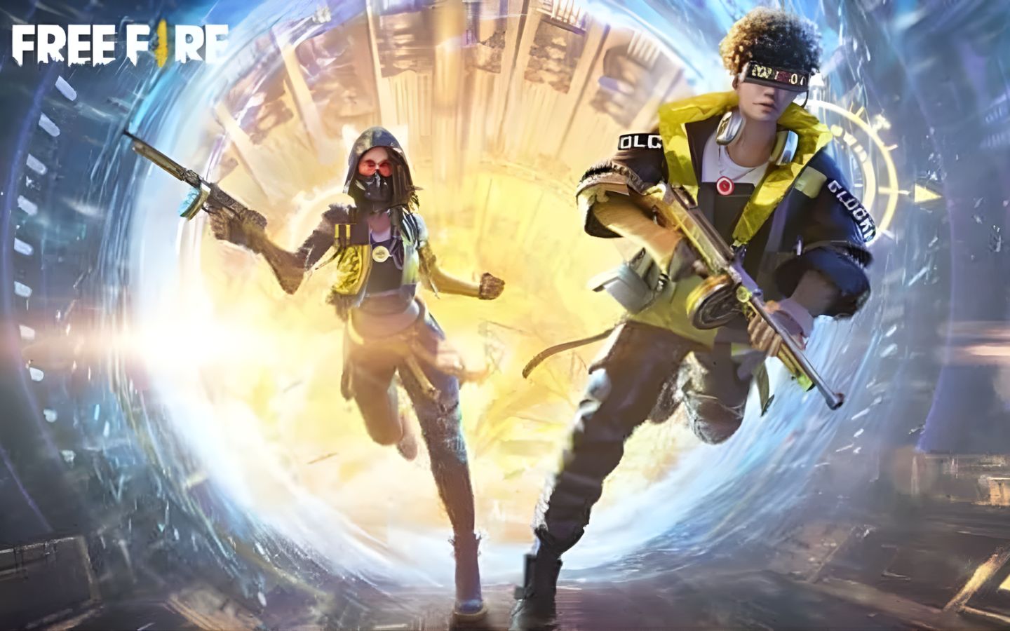 Hình nền Free Fire đôi cực dễ thương, cả hai cùng mặc trang phục nổi bật