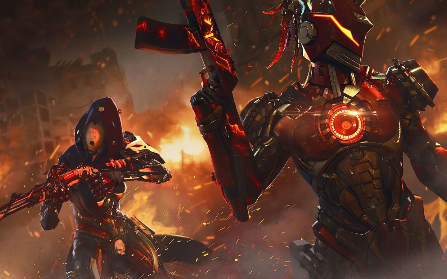 Hình nền Full HD với hiệu ứng lửa và khói sống động