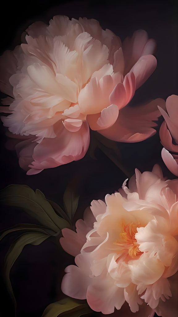 Hình nền hoa mẫu đơn màu hồng đầy quyến rũ