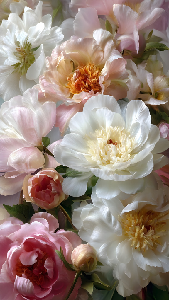 Hình nền hoa mẫu đơn màu hồng thu hút tình duyên 