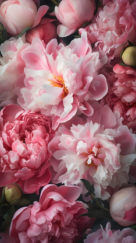 Hình nền hoa mẫu đơn màu hồng thuần khuyết