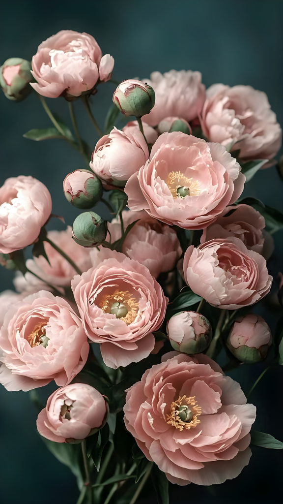 Hình nền hoa mẫu đơn màu hồng hạnh phúc