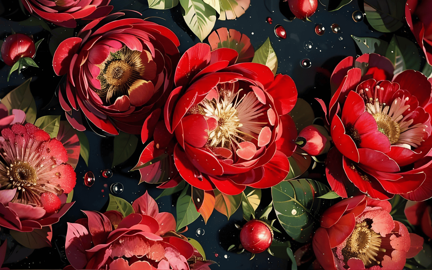 Hình nền mẫu đơn đỏ cao quý