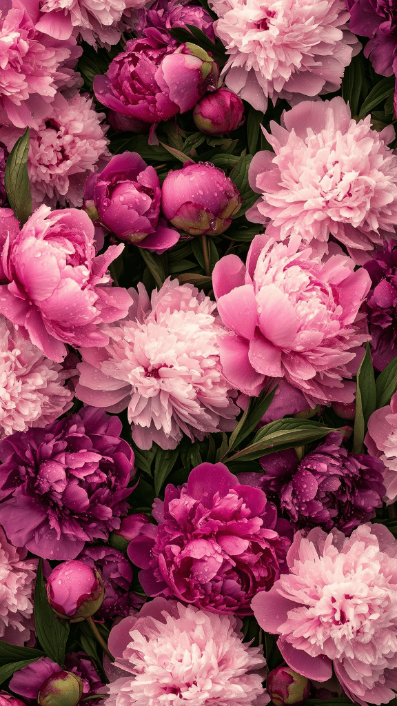 Hình nền mẫu đơn hồng nữ tính