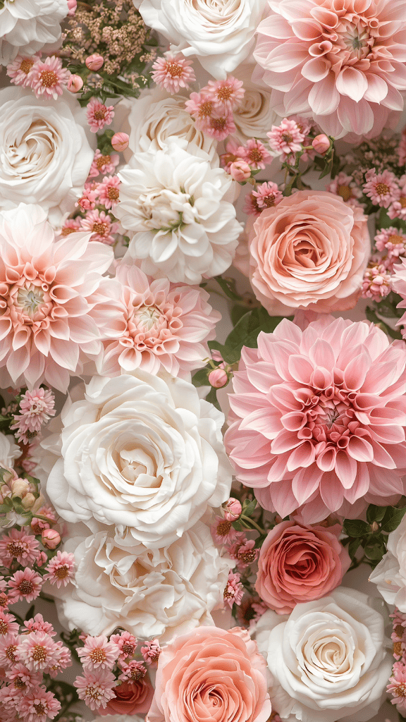 Hình nền mẫu đơn hồng - trắng bừng sáng