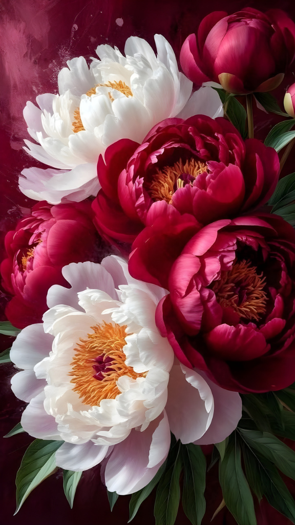 Mẫu đơn đỏ - trắng quyến rũ và quyền lực 