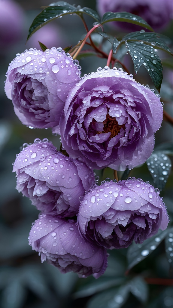 Hình nền mẫu đơn tím tươi mát