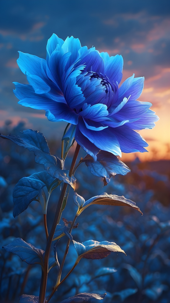 Hình nền mẫu đơn màu xanh vĩnh cửu