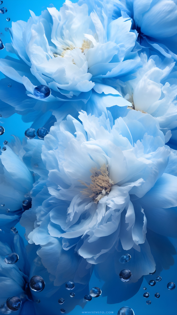 Hình nền mẫu đơn màu xanh hy vọng