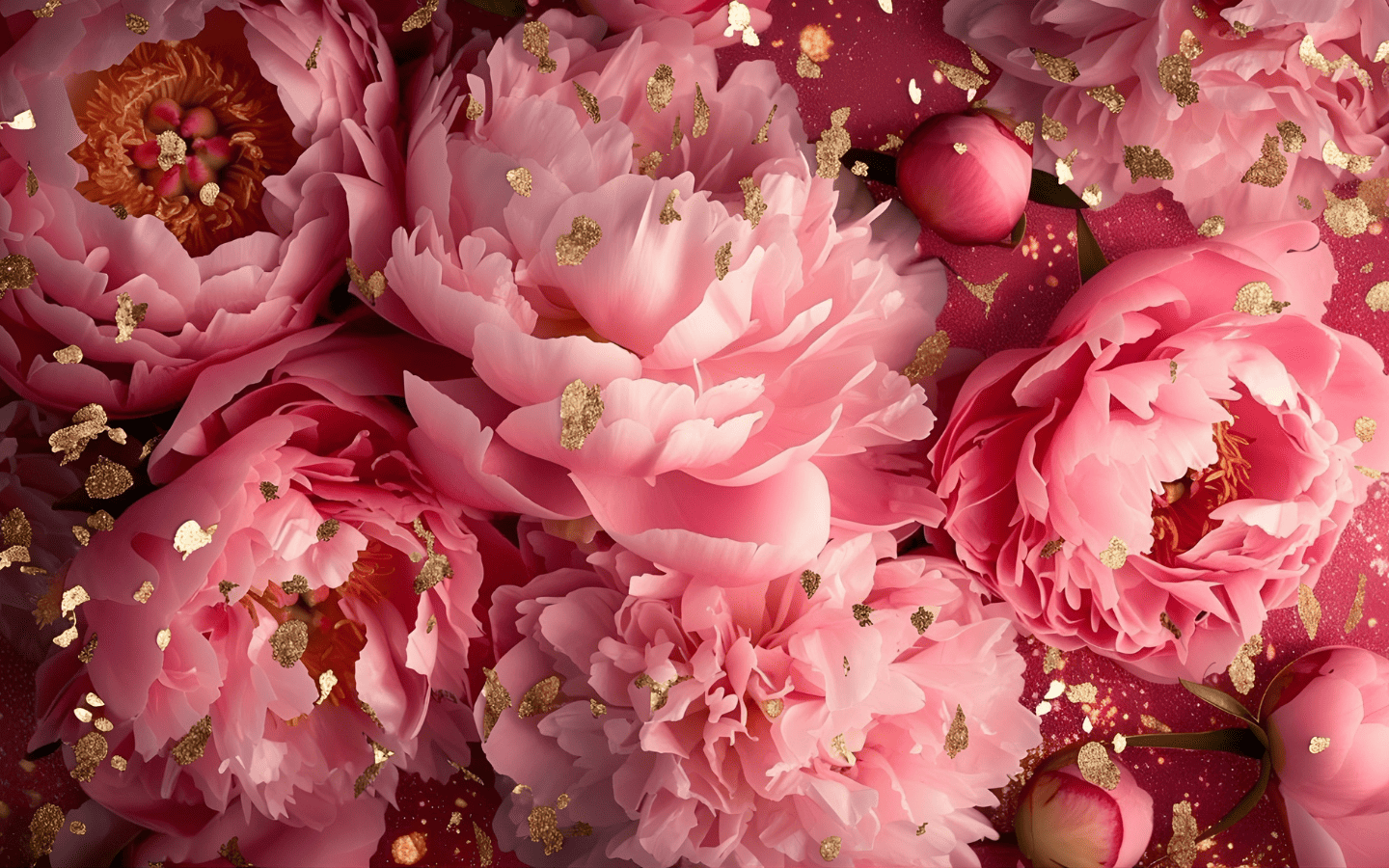 Hình nền mẫu đơn hồng tỏa sáng