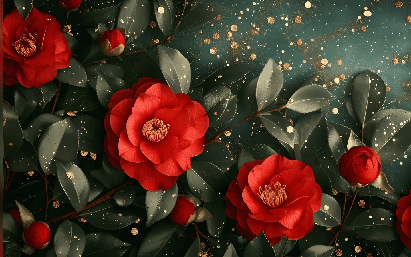 Hoa mẫu đơn đỏ rực rỡ và lấp lánh