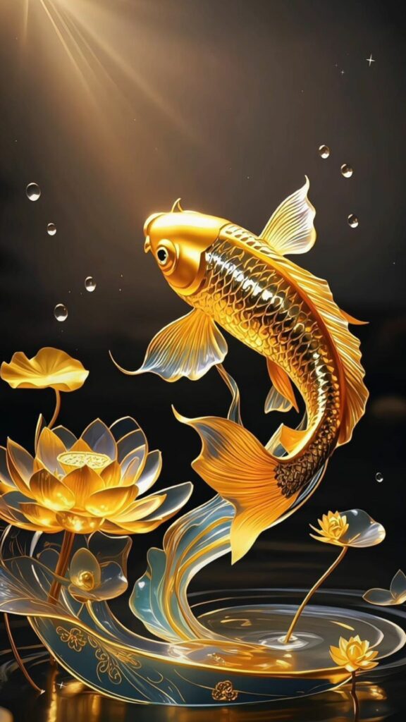 Cá và sen mệnh kim