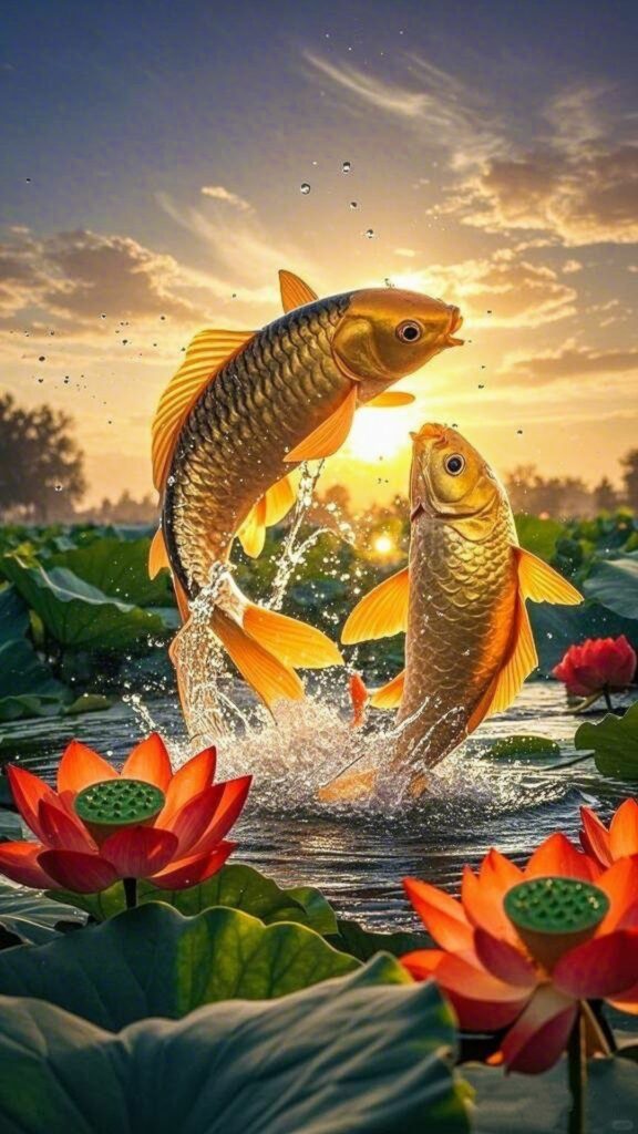 Sen cá đa sắc, tạo nên bức tranh