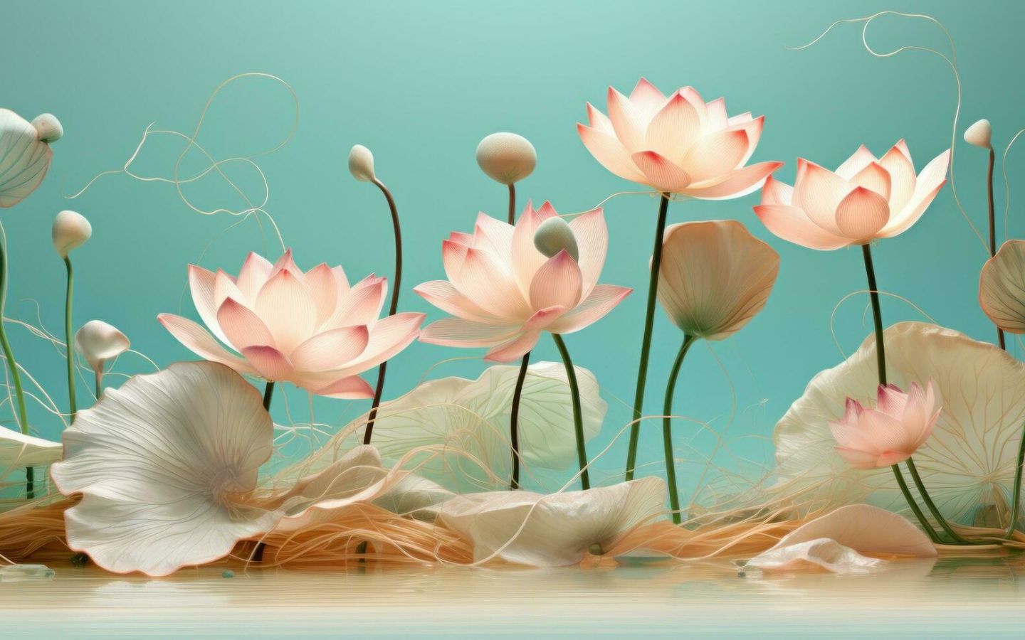 Sen trắng nhẹ nhàng, trên cát vàng