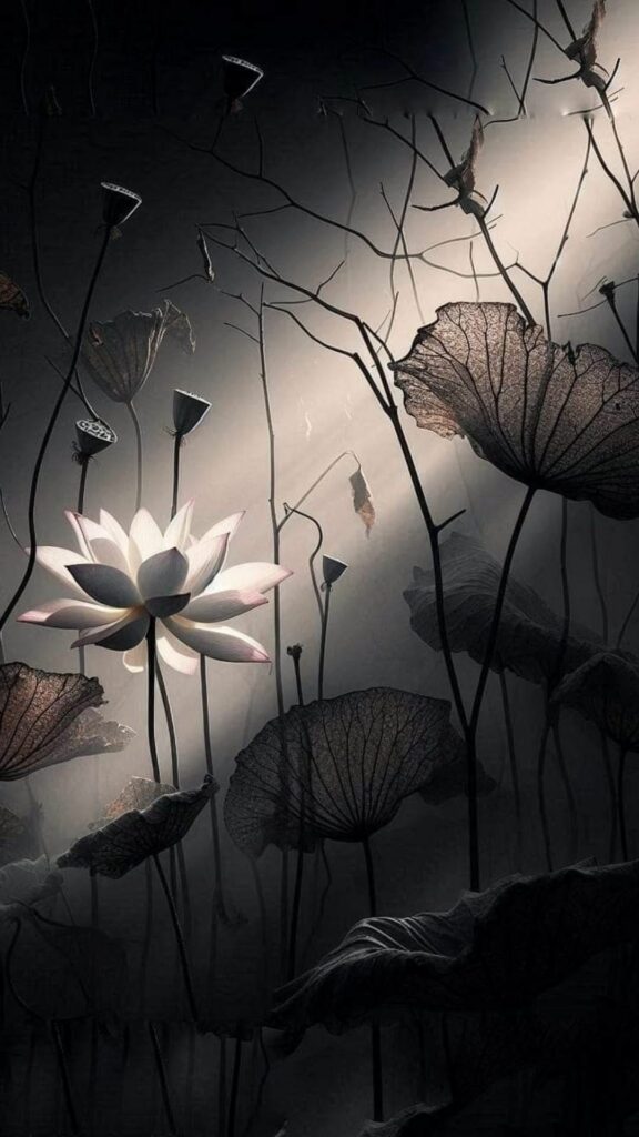 Sen nở giữa không gian u tối