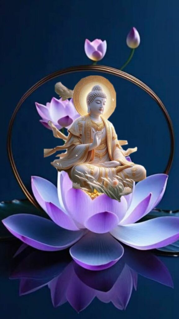 Phật Bà Quan Âm trên đài sen