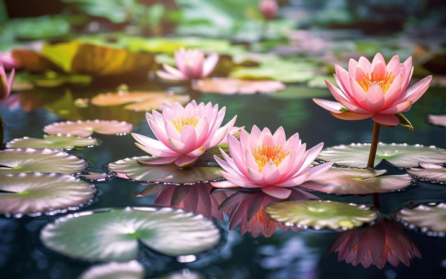 Góc nhìn cận cảnh, sen dưới nước