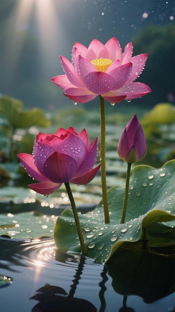 Sen hồng nở rộ, tỏa hương thơm