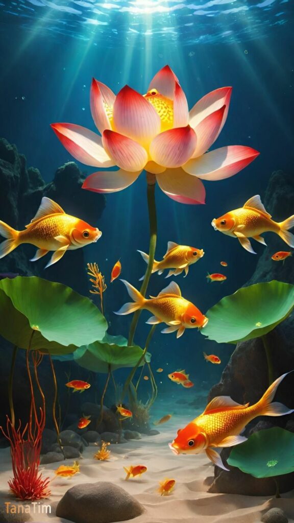 Đàn cá tung tăng dưới ánh sáng