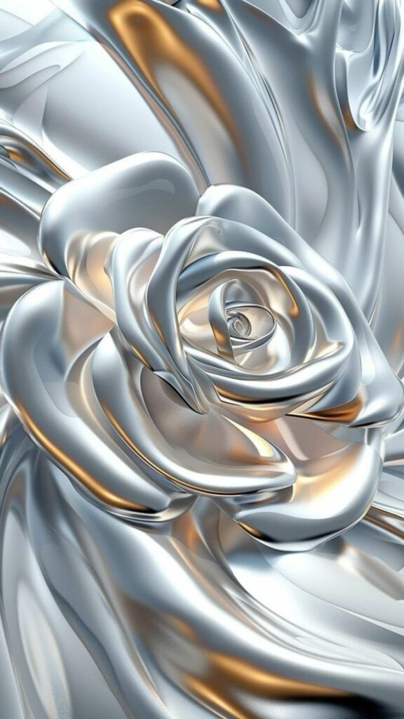 100+ Hình nền mệnh Kim may mắn, thu hút tài lộc cho nam, nữ 11 Hoa hồng kim loại ánh bạc