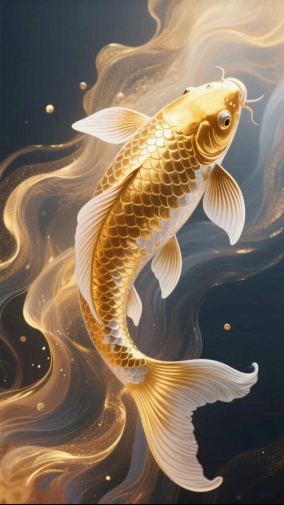 100+ Hình nền mệnh Kim may mắn, thu hút tài lộc cho nam, nữ 27 Cá chép vàng hóa rồng bay