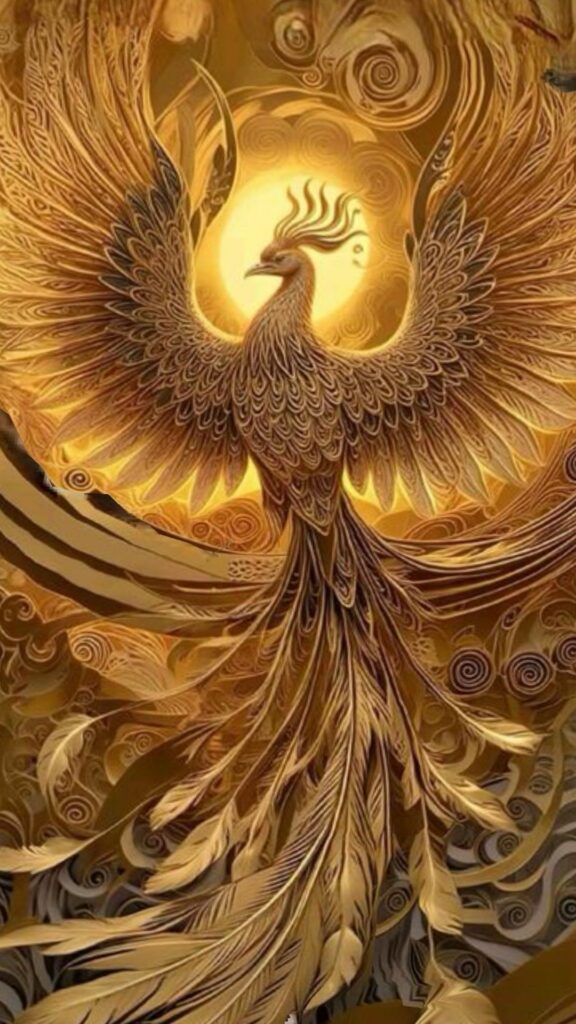 100+ Hình nền mệnh Kim may mắn, thu hút tài lộc cho nam, nữ 55 Phượng hoàng vàng uy lực mạnh