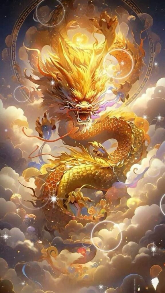 100+ Hình nền mệnh Kim may mắn, thu hút tài lộc cho nam, nữ 57 Rồng vàng uy nghi rực rỡ