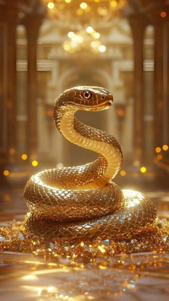 100+ Hình nền mệnh Kim may mắn, thu hút tài lộc cho nam, nữ 31 Rắn vàng tinh anh giữ lộc