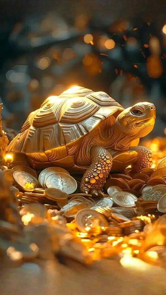 100+ Hình nền mệnh Kim may mắn, thu hút tài lộc cho nam, nữ 33 Rùa vàng cõng lộc trường thọ