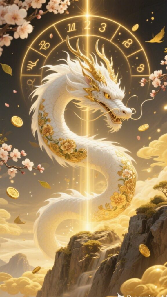 100+ Hình nền mệnh Kim may mắn, thu hút tài lộc cho nam, nữ 61 Rồng trắng vàng khai vận mới