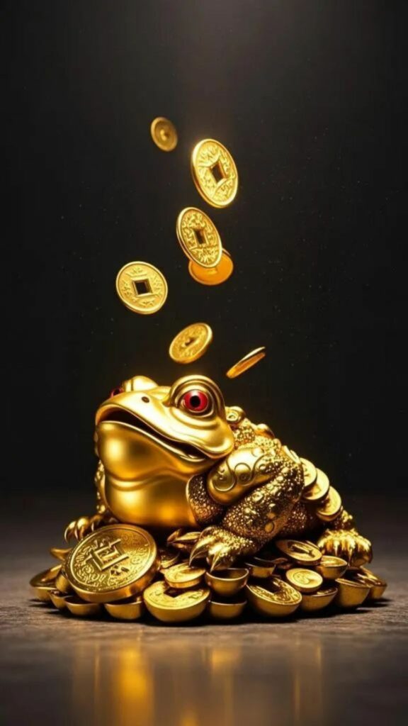 100+ Hình nền mệnh Kim may mắn, thu hút tài lộc cho nam, nữ 37 Cóc vàng nhả tiền tài lộc